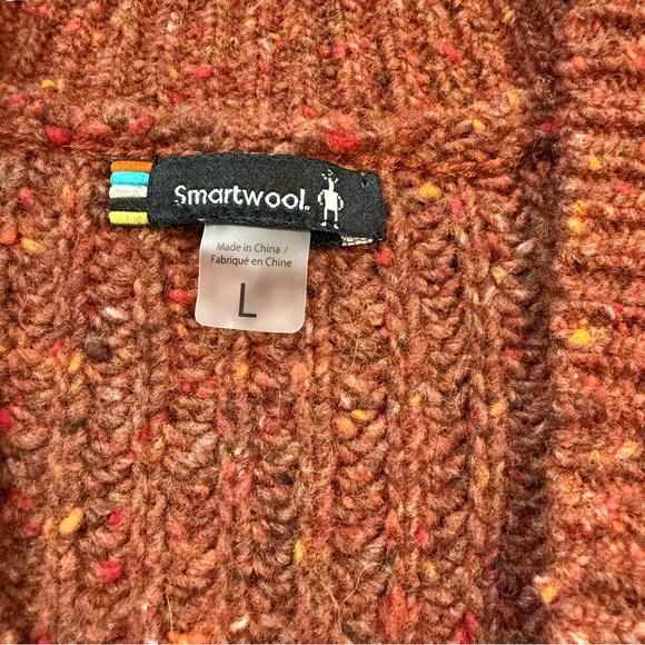 Chunky Ribbed Button-Front Sweater Cardigan - Rust - Picture 4 of 10